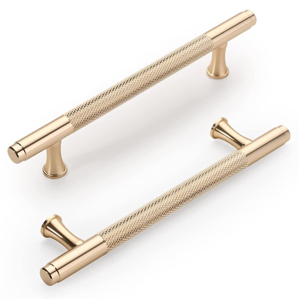 URKNO Pack Of 10 5" (128Mm) Kitchen Pulls, Gold Knurled Pulls Wayfair Canada